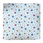 Flat lay of the Baby Shark™ x Roo & You™ Play Mat fabric with colorful characters.